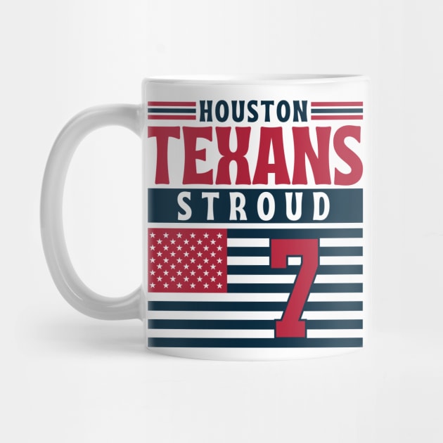 Houston Texans Stroud 7 American Flag Football by Astronaut.co